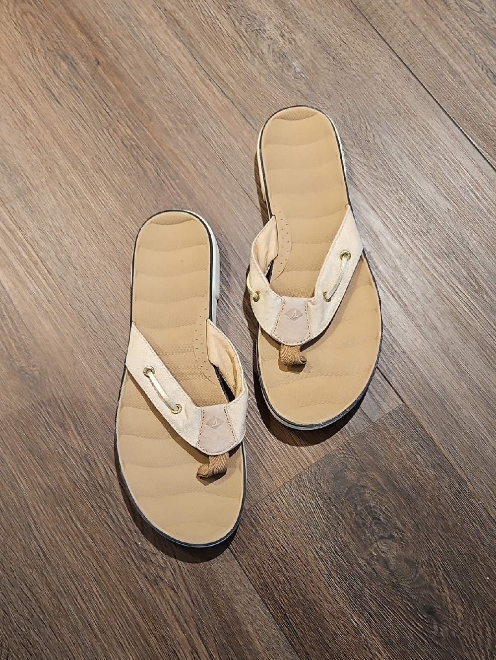 SPERRY Beige Tan Thong Sandals, SZ 9.5